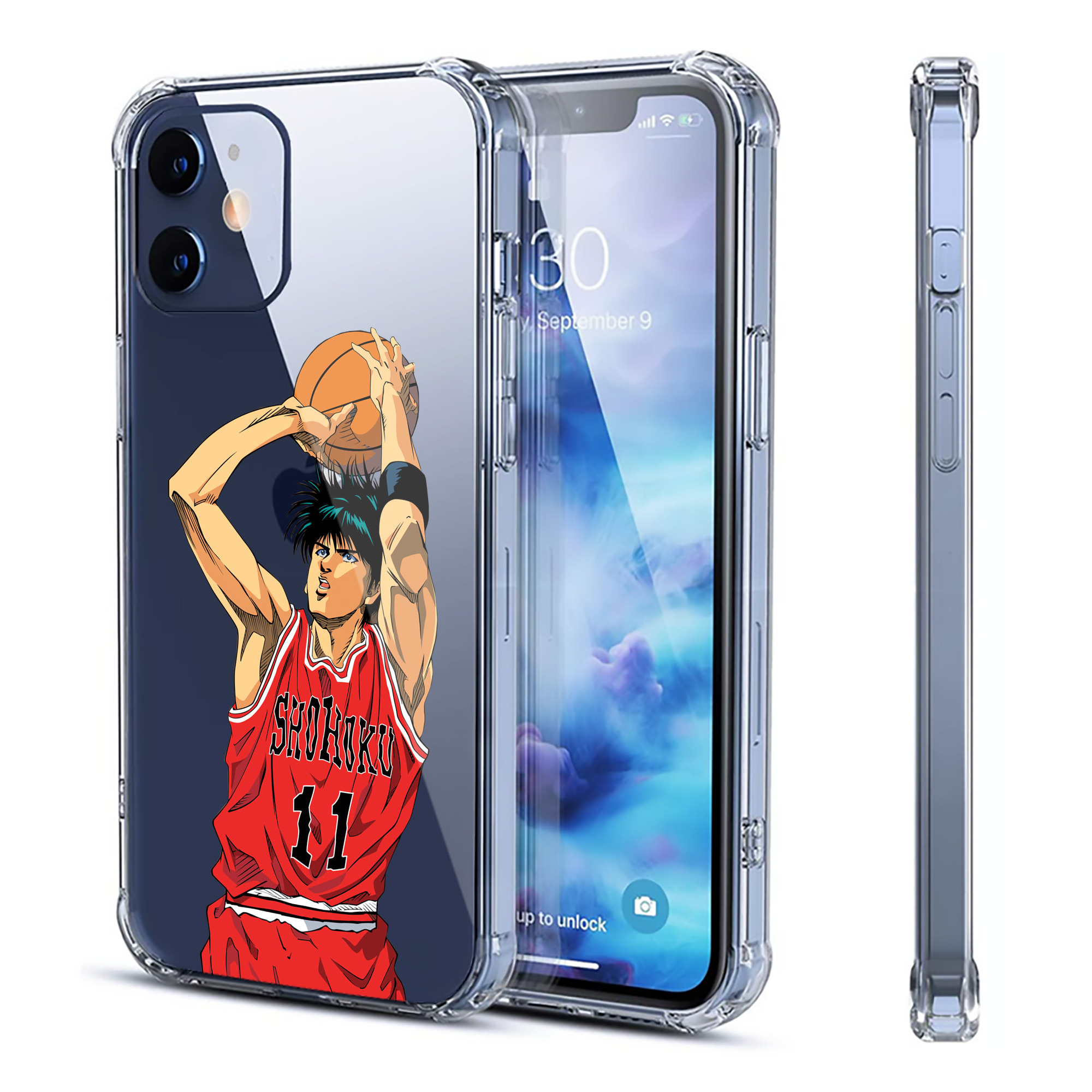 （画像用） SLAM DUNK／スラムダンク 【iPhone 12シリーズ対応】透明スマホケース（クリアソフトケース）